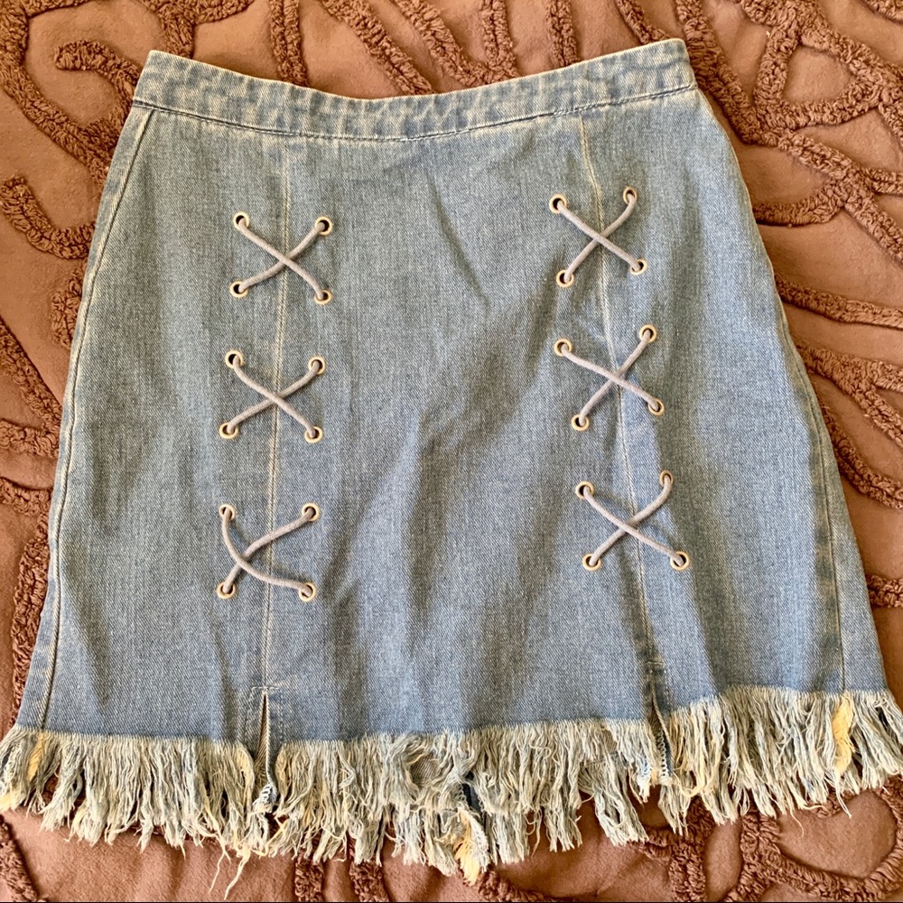 Hayden LA denim mini skirt